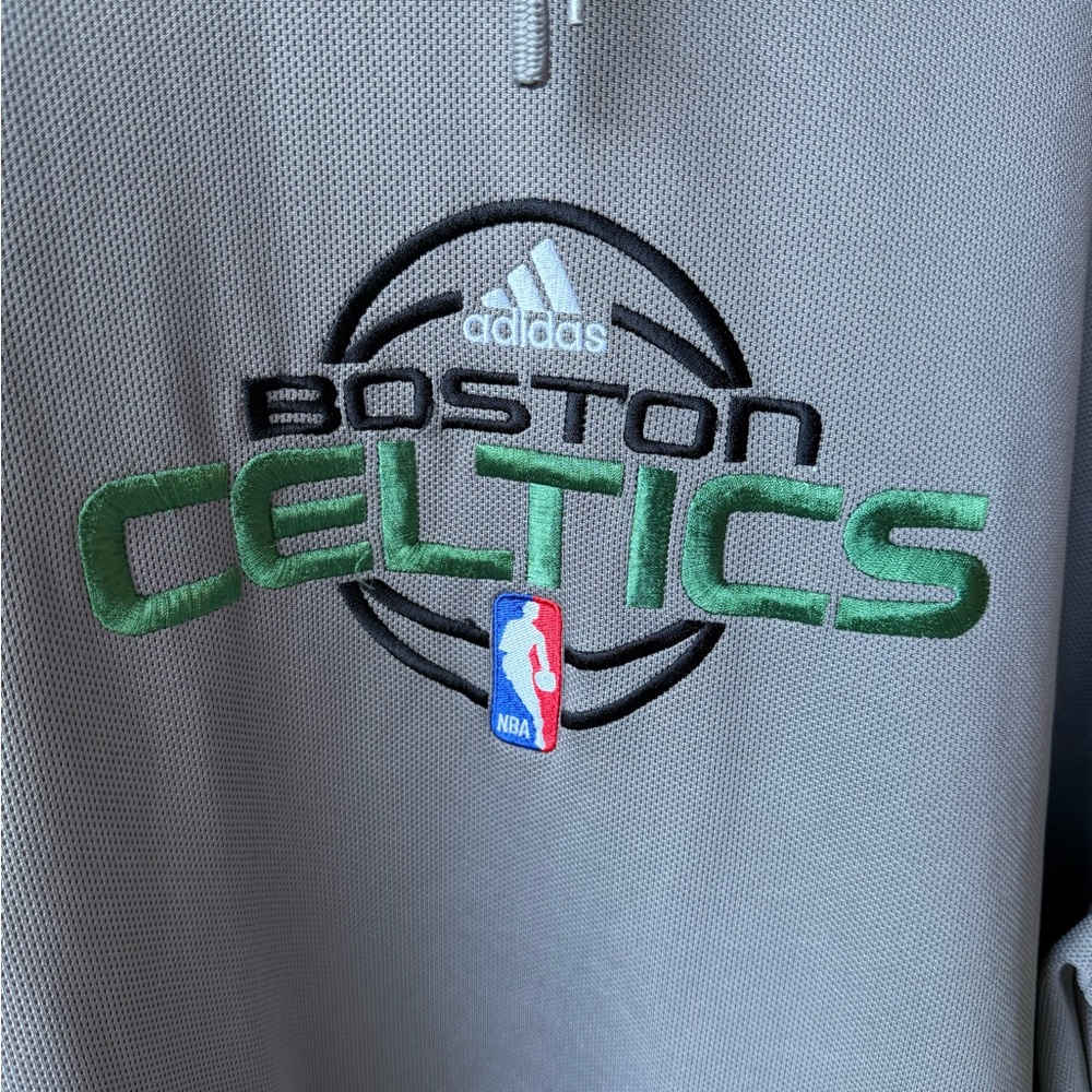 Adidas Gray and Green Boston Celtics Hoodie - Picture 2 of 4
